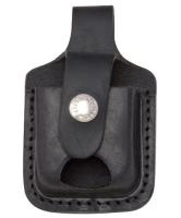 Чехол ZIPPO для широкой зажигалки, с отверстием для большого пальца, натуральная кожа, чёрный