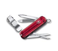 Купить Нож-брелок VICTORINOX NailClip 580, 65 мм, 8 функций, полупрозрачный красный арт. 0.6463.T