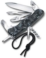 Нож перочинный VICTORINOX Skipper Navy Camouflage, 111 мм, 17 фнк, с фиксатором, серо-синий камуфляж