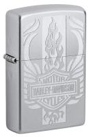 Купить Зажигалка ZIPPO Harley-Davidson® c покрытием Satin Chrome™, латунь/сталь, серебристая, 38x13x57 мм арт. 49660
