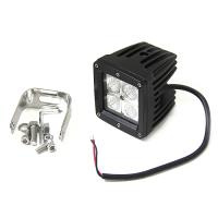 Прожектор палубный светодиодный, квадратный, черный алюминиевый корпус