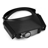 Купить Лупа Kromatech налобная 1,8/2,3/3,7/4,8x, с подсветкой (2 лампы) MG81007 арт. 1076329