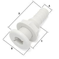 Купить Стакан дренажный 19мм с гайкой, пластмасса арт. C11854