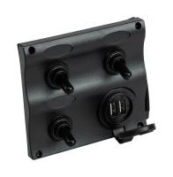 Купить Панель бортового питания 3 переключателя; USB зарядка арт. C91359