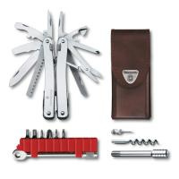 Купить Мультитул VICTORINOX SwissTool Spirit X Plus Ratchet, 105 мм, 36 функций, в кожаном чехле арт. 3.0236.L