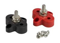 Клемма-штифт одинарная, M6, черная/красная