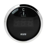 Указатель температуры двигателя цифровой 25-120 гр.; черный циферблат; нержавеющий ободок; д. 52 мм