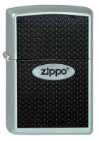 Купить Зажигалка ZIPPO "Zippo Oval", с покрытием Satin Chrome™, латунь/сталь, серебристая, 38x13x57 мм арт. 205 Zippo Oval