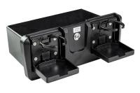 Купить Ящик для мелочей врезной, с замком и складными подстаканниками, черный арт. 71054