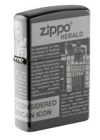 Купить Зажигалка ZIPPO Classic с покрытием Black Ice®, латунь/сталь, чёрная, глянцевая, 38x13x57 мм арт. 49049