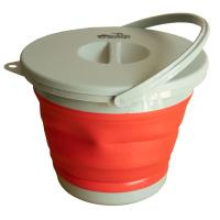 Tramp Ведро складное силиконовое 5 л с крышкой, TRC-127, оранжевый