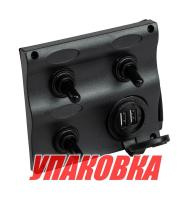Купить Панель бортового питания 3 переключателя, USB зарядка (упаковка из 24 шт.) арт. C91359_pkg_24