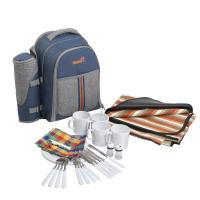 Набор для пикника на 4 персоны синий/серый (HS-904 (4)) Helios