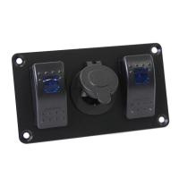 Купить Панель 2х клавишных переключателей с розеткой питания NEKEKE арт. AS07