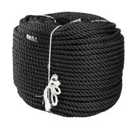 Купить Веревка якорная 3-прядная d14мм, L150м, черный, Marine Rocket арт. MR-QF14150B