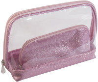 Купить Набор косметичек Dewal Beauty Северное сияние, розовый 24х9,5х17,5/18,5х7,5х9,5 см арт. BG-325