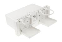 Ящик для мелочей врезной; с замком и складным подстаканником; белый