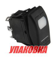 П-ль 3х поз (ON)-OFF-ON 12В/16А 5Р подсветка (упаковка из 25 шт.)