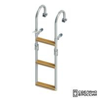 Купить Трап складной с горизонтальным креплением, 3 ступени ироко (ширина 215мм.) арт. 040121T