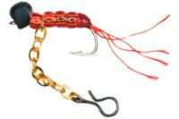 Купить Подвеска ECOPRO S300 "крючок с бисером и цеп." Clear Red/Black Head Silver №10 (4 шт.) арт. EPS300CHS10