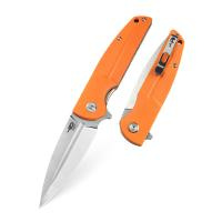 Купить Нож Bestech Fin сталь 14C28N, рукоять G10 оранжевая арт. BG34B-1