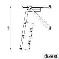 Купить Платформа кормовая с трапом 3 ступени черные арт. 040203BT