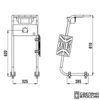 Купить Стойка рулевая 25 мм из нержавеющей стали с органайзером арт. 010111T