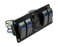 Купить Панель бортового питания 4 переключателя, розетка питания арт. MR4S1PL2