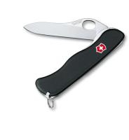 Нож перочинный VICTORINOX Sentinel Clip, 111 мм, 5 функций, с фиксатором лезвия, чёрный