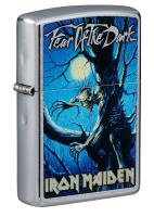 Зажигалка ZIPPO Iron Maiden с покрытием Street Chrome™, латунь/сталь, серебристая, 38x13x57 мм