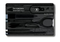 Швейцарская карточка VICTORINOX SwissCard Classic, 10 функций, полупрозрачная чёрная