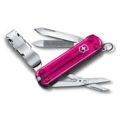 Купить Нож Victorinox Classic Nail Clip 580, 65 мм, 8 функций, полупрозрачный розовый арт. 0.6463.T5