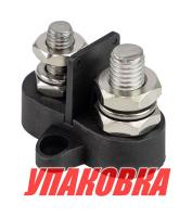 Клемма-штифт двойная с перегородкой, M8M10, черная (упаковка из 16 шт.)