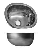 Купить Раковина овальная из нержавеющей стали 305x235x120мм арт. 1140