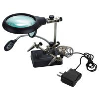 Купить Лупа Kromatech настольная 2,5x/7,5x/10x, 34/90 мм, с держателем и подсветкой (5 LED) MG16129-С арт. 1076319