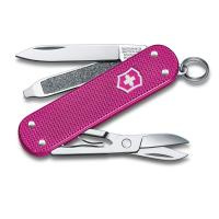 Нож-брелок VICTORINOX Classic SD Alox Colors "Flamingo Party", 58 мм, 5 функций, лиловый