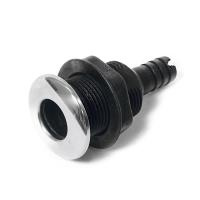 Стакан дренажный SUNFINE 16мм с нержавеющей накладкой, основание пластик