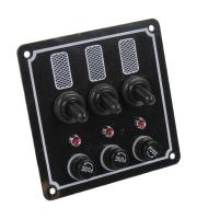 Панель бортового питания 3 переключателя; предохранители