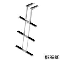 Купить Трап дайверский телескопический складной, 3 черных ступени (ширина 450 мм.) арт. 040181BT