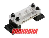 Купить Колодка распределительная электромонтажная с защитной крышкой, 2 планки по 4 контактов (упаковка из 4 шт.) арт. MR322DC_pkg_4