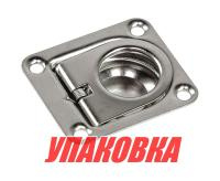 Купить Ручка палубная потайная 38х38 мм, нержавеющая, подпружиненная (упаковка из 50 шт.) арт. 51000_pkg_50