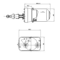 Купить Электропривод стеклоочистителя W.E, длина резьбы 55 мм, посадка М8-10, 90°, 12В арт. WEM1230BG 55