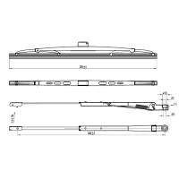 Купить Комплект из поводка и щетки стеклоочистителя W.E для WEM1132 34 арт. SAB300-300