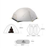 Палатка  Naturehike Mongar NH17T007-M  20D,двухместная сверхлегкая, зелено-белая, 6927595726051