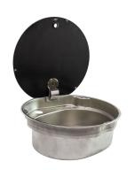 Купить Мойка круглая 400, стеклянная крышка, CAN, LR1770 арт. LR1770