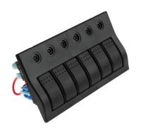 Купить Панель бортового питания 6 переключателей; автоматы арт. AES121435P6