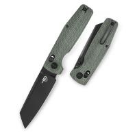 Купить Нож Bestech Slasher сталь D2, рукоять Микарта зеленая арт. BG56B-2