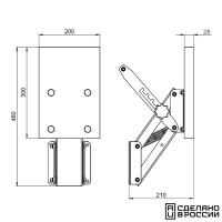 Купить Транец выносной для ПЛМ мощностью от 9.9 до 20 л.с. (50 кг) ФБС арт. 040402T
