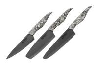 Набор из 3 ножей Samura Inca, чёрная циркониевая керамика