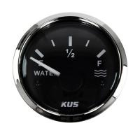 Указатель уровня пресной воды 240-33 Ом (US); черный циферблат; нержавеющий ободок; д. 52 мм